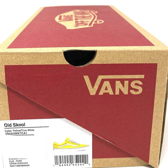 VANS Womens Size VN0A3WKTCA1 Old Skool Cyber Yellow Suede Canvas Low Top Sneaker - Picture 11 of 11